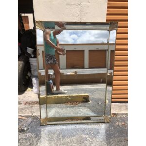 1920s Art Deco Beveled-Edge Mirror - Image 3