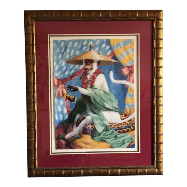 Dan Poole "Monkey With Banana" Contemporary Anthropomorphic Limited Edition Print by Dan Poole, Framed ce4a3eca-9ac8-55f4-a6db-177950339bf0.jpg "Monkey With Banana" Limited Edition 176/450 signed print by Artist Dan Poole measures 23" wide x 31" long. Monkey With Banana