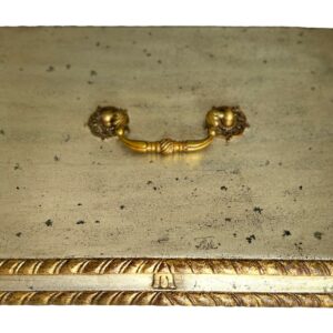 Baroque Maitland Smith Aged Silver and Gold Wood Accessories Box 1ddbb2a4-79fa-524d-83b1-d9d5463341b3-1.jpg This is a beautiful Baroque Maitland Smith Aged Silver and Gold Carved Wood Accessories Box that is the perfect example of form meeting function. Use as storage for remote controls, phone chargers, or other tech wires. Box,Accessories