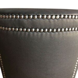 Bernhardt Bernhardt Upholstered Stool With Nailheads Commercial Grade Fabric Collection 31379923-9a4c-516f-b5fe-406c957311f8.jpg These beautiful Bernhardt stools are super durable and easy to clean. They are upholstered in a commercial gray moire fabric and finished with chrome nailheads. These stools were used at an entry table at Casa Wynwood in Miami. The stools are the perfect height for sitting at a dining table. Stool,Fabric