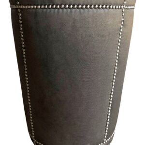 Bernhardt Bernhardt Upholstered Stool With Nailheads Commercial Grade Fabric Collection 5d58ad6a-135a-55d4-a48f-25174f0d15b4.jpg These beautiful Bernhardt stools are super durable and easy to clean. They are upholstered in a commercial gray moire fabric and finished with chrome nailheads. These stools were used at an entry table at Casa Wynwood in Miami. The stools are the perfect height for sitting at a dining table. Stool,Fabric