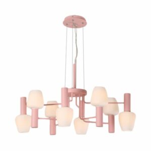 8 Bulbs Lounge Ceiling Chandelier Macaron Pink/Yellow/Blue Hanging Lamp with Up Down Bottle Milk Glass Shade 76194898-c7b3-5cb0-a6c3-a2fe7ac5fb9f.jpg Chandelier,Ceiling