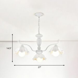 Ceramic White Pendant Lamp Flower 3/6/8 Lights Classic Chandelier Light Fixture for Living Room 8f72a74d-e458-538c-8847-7b060d10c918.jpg Lamp,Chandelier