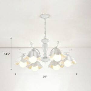 Ceramic White Pendant Lamp Flower 3/6/8 Lights Classic Chandelier Light Fixture for Living Room 964f335f-080c-5c57-8d34-78e4c23ccb5f.jpg Lamp,Chandelier