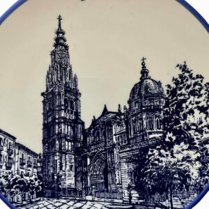 1980s Blue & White Ceramar Plate “Toldeo” Cathedral of Toledo, Spain - Made in Italy f7e65af0-41f5-5e6e-8c00-a0acb25b095e-3.jpg