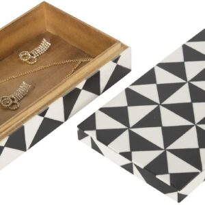 8x5 Black & White Triangle Keepsake Decorative Jewelry Storage Organizer Box Handmade fc0afb74-a7eb-5ef0-9226-29e96c5463c5.jpg Jewelry