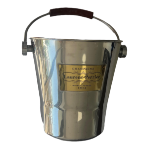 Large Vintage French Laurent Perrier Champagne Bucket With Raised Brass Nameplate Stainless