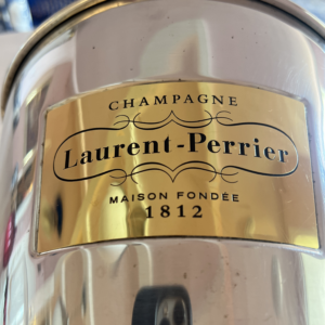 Large Vintage French Laurent Perrier Champagne Bucket With Raised Brass Nameplate Stainless large-vintage-french-laurent-perrier-champagne-bucket-with-raised-brass-nameplate-stainless-8580 This is a beautiful Vintage Laurent Perrier Champagne Bucket. It is perfect for a Wedding gift or summer table decor. A Wine bucket with a brass Laurent Perrier French Champagne Ice bucket is a must addition to your Barware and Bar accessories.
