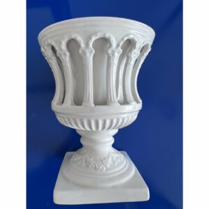 Italian Ardalt Impero Bianco Art Pottery Pedestal Bowl with Roman Columns, Italy 7b9b7698-9ac1-59b1-a195-4b60d7031ae3.jpg Bowl,Pottery