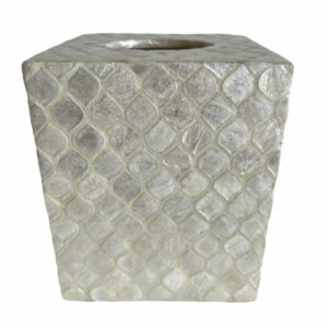 Mother of Pearl Boutique Tissue Box Cover in Quatrefoil Pattern a621e3dd-1b97-5868-8e28-136da3940e61.jpg Boutique