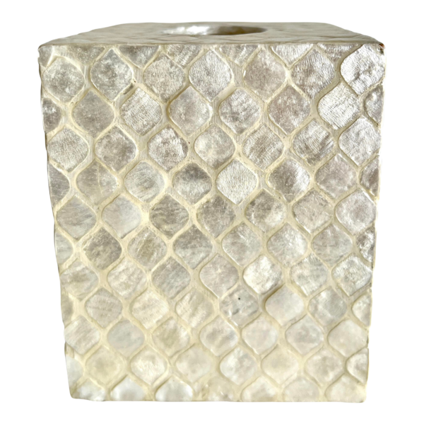 Mother of Pearl Boutique Tissue Box Cover in Quatrefoil Pattern bba9ad90-a0ce-5cb1-b606-e23bf4916812.png Boutique
