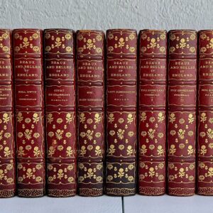 Grolier Society Grolier Society Red Leather-Bound Beaux and Belles of England Illustrated Limited Edition #509 Books - Set of 14 grolier-society-red-leather-bound-beaux-and-belles-of-england-illustrated (10) This is a beautiful set of 14 Imperial Edition limited to 1000 copies for England and America, This set is numbered 509. Uniformly bound in threequarters red morocco, marble boards, and endpapers; five raised bands and gilt decoration to spine; top edge gilt, other edges untrimmed. Grolier
