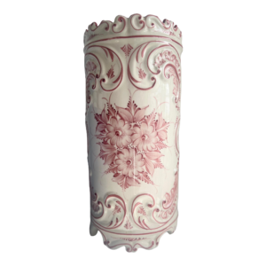 1990s Hand Painted Porcelain Ceramic Umbrella Holder, Made in Portugal